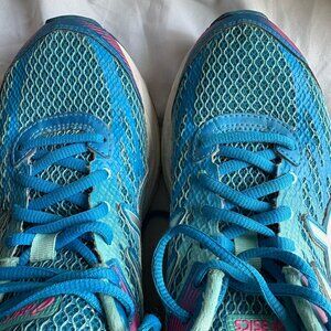 Asics Women's GEL-Flux‎ 4 Blue Teal Pink Running Shoes T764Q Size 8
